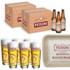 48 Birra Peroni Cruda + 6 bicchieri e 1 vassoio