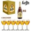 6 Birra Leffe Bionda cl 75 + 6 Calici Leffe