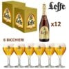 12 Birra Leffe Bionda cl 75 + 6 Calici Leffe