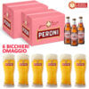 48 Birra Peroni a scelta cl 33 + 6 Bicchieri cl 40 in OMAGGIO