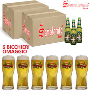 Birra Semedorato 33 cl (2 Confezioni) + 6 Bicchieri 40 cl in OMAGGIO