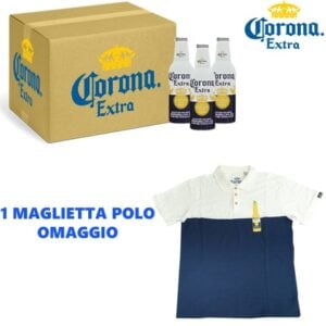 Birra Corona cl 33,5 alluminio (24 bottiglie)+ sconto 30% + 1 Maglietta Corona OMAGGIO
