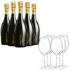 6 bt di Spumante Bottega Millesimato cl 75 + 6 Calici Bottega