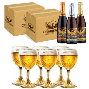 Birra Grimbergen cl 75 + 6 Coppe Oro cl 50