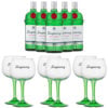 6 bt di Gin Tanqueray lt 1 + 6 Calici Balloon ml 600 in Omaggio
