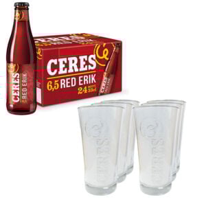 48 Birra Ceres Red Erik cl 33 + 6 Bicchieri