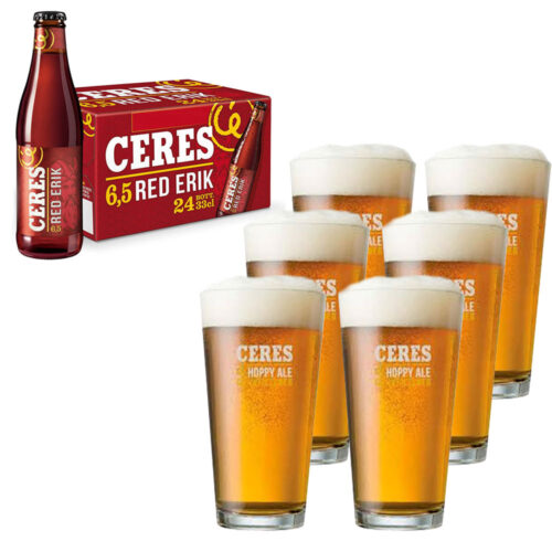 24 Birra Ceres Red Erik cl 33 + 6 Bicchieri
