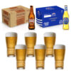 48 bt di Birra cl 33 (24 Peroni Nastro Azzurro Capri + 24 Peroni Non Filtrata) + Bicchieri Pinta Peroni cl 40