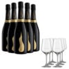 6 bt di Prosecco Bottega Brut DOC cl 75 + 6 Calici