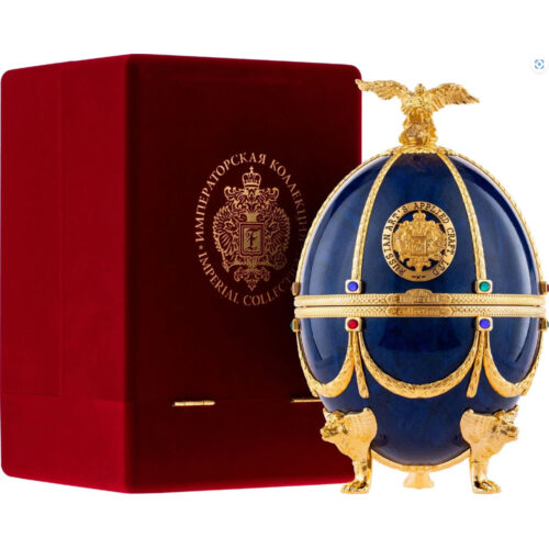 Vodka Imperial Collection Blue Shappire Uovo Astuccio in Velluto