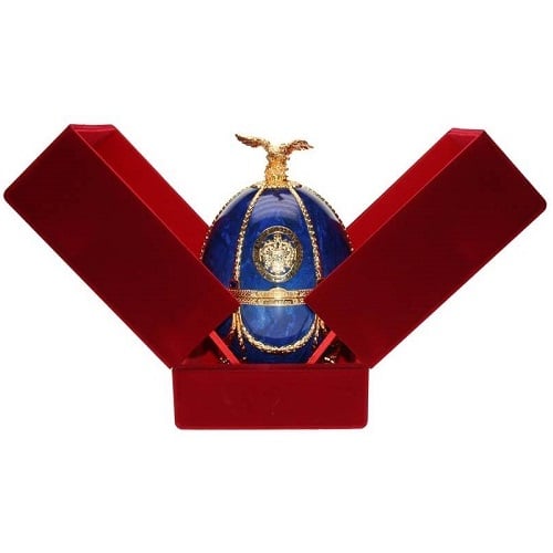 Vodka Imperial Collection Blue Shappire Uovo Astuccio In Velluto - Image 4