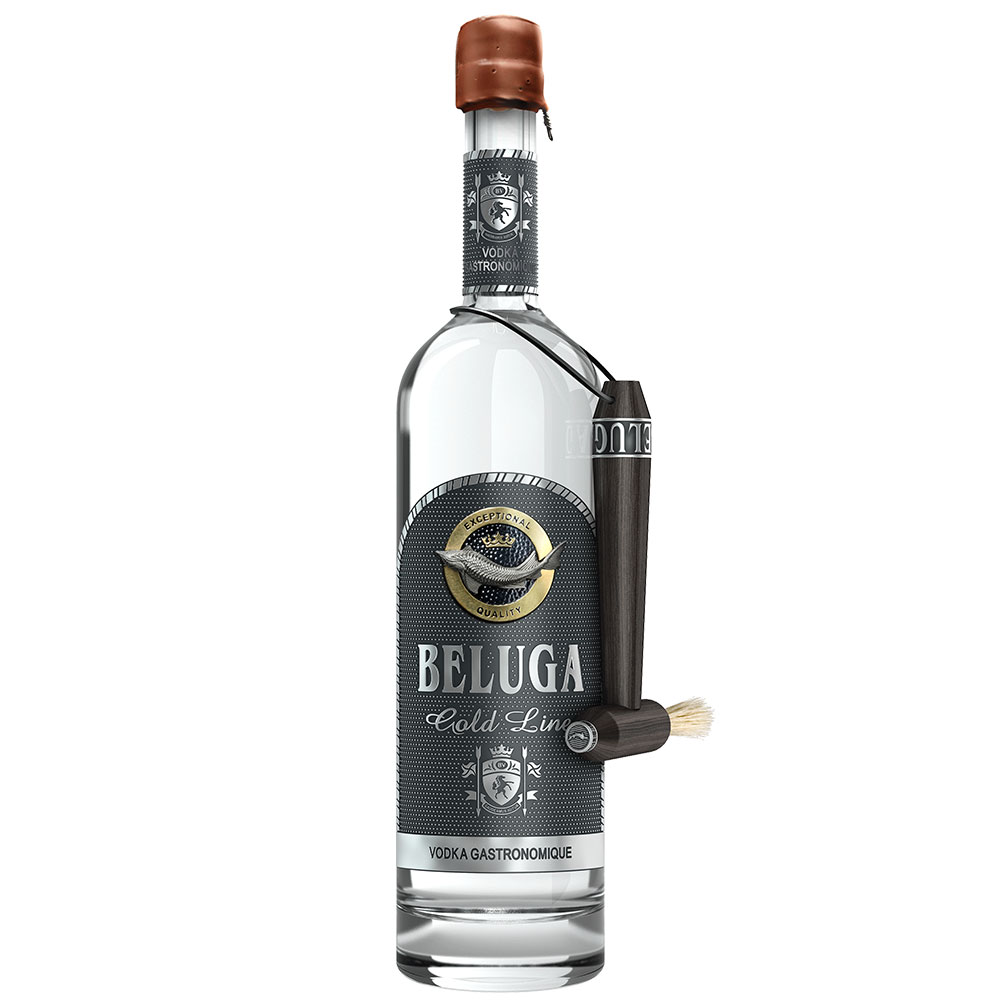 Vodka Beluga Gold Line Pelle cl 70 Astucciato + Pennello - immagine 2