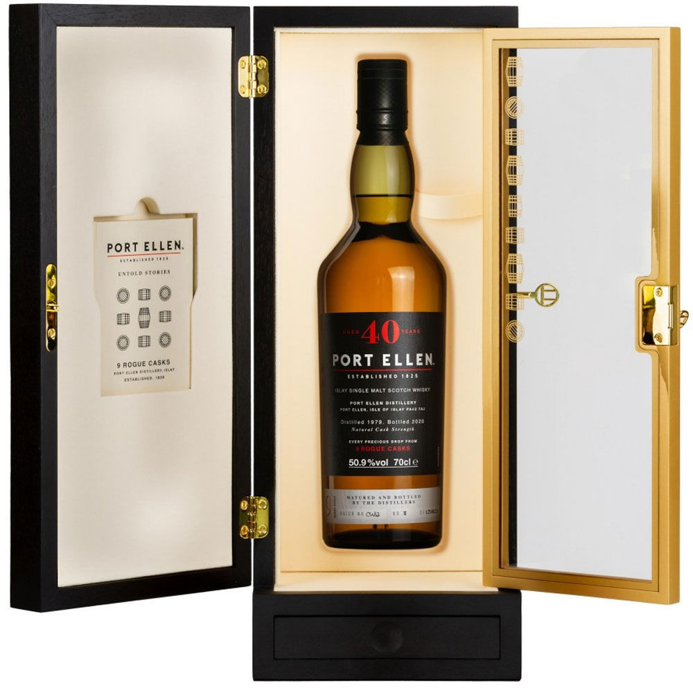 Whisky Port Ellen 40 Anni 9 Rogue Casks cl 70 Cassetta Legno - Image 2