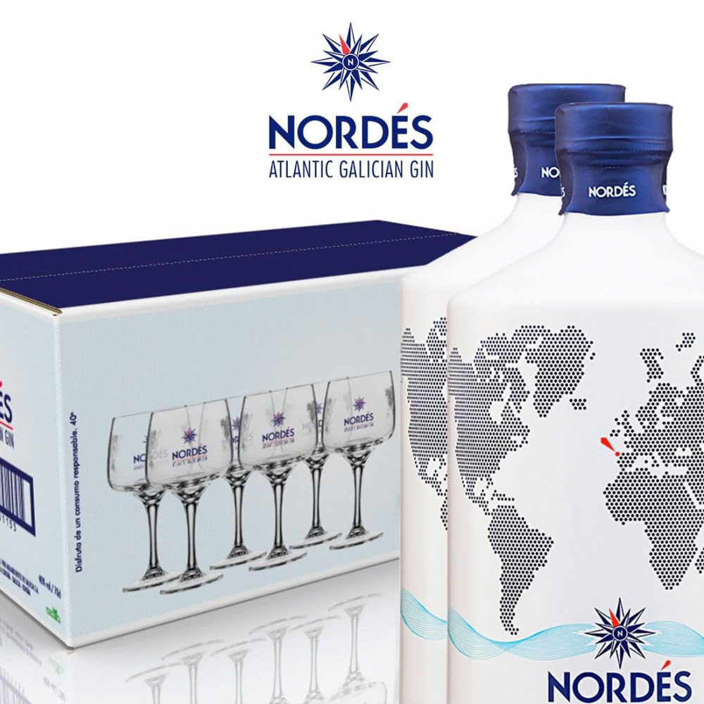Gin Nordes 2 Bt cl 70 + 6 Calici Fardo X2 - Image 3