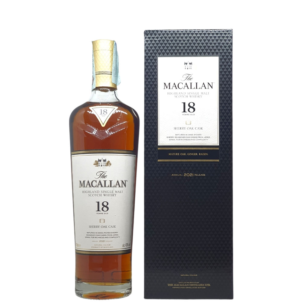 Whisky The Macallan Sherry Oak Cask 18 Anni 2021 Release cl 70 Astucciato