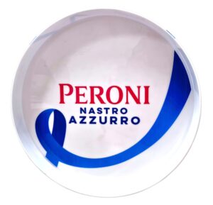 Vassoio Peroni Nastro Azzurro Antiscivolo Plastica Bianco