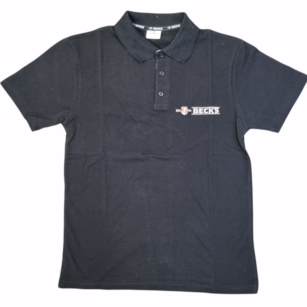 Maglietta nera polo uomo beck's misura XL