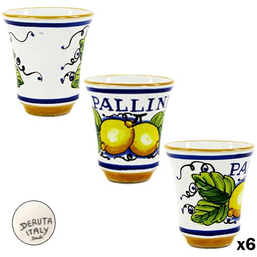 Bicchiere Limoncello Pallini in Ceramica Deruta