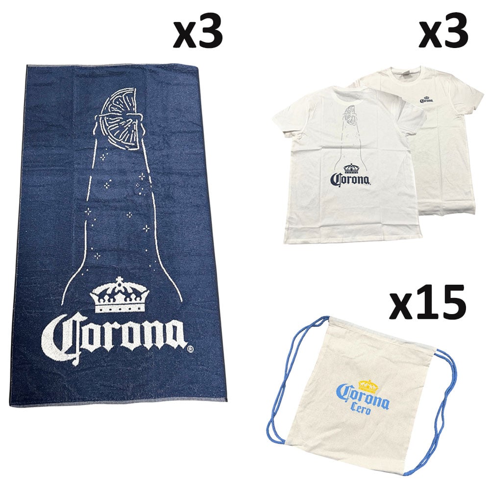 Kit Corona Distribution 2025 (7604540) 3 Teli Mare + 3 Magliette L + 15 Sacche