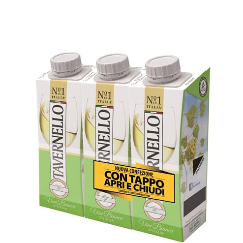 Vino Tavernello Bianco Tris cl 25 BRIK