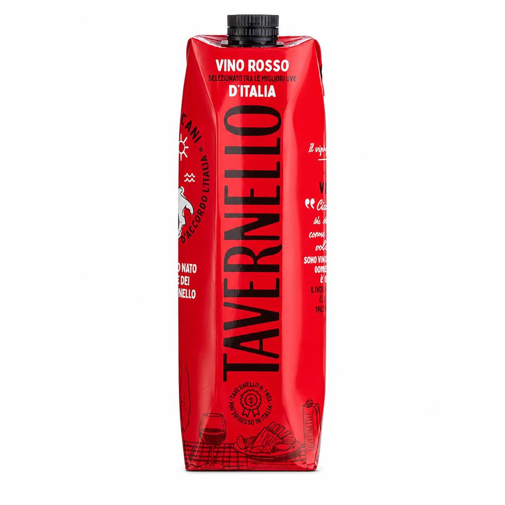 Vino Tavernello rosso lt 1 brik