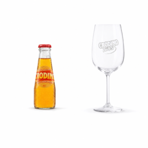 Crodino Bundle Aperitivi Crodino 10 Cl Analcolico X96 In Omaggio: Bicchieri Calice Crodino Twist X6