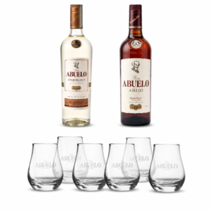 Abuelo Distillati Bundle: 2 Bottiglie Rum Añejo Blanco 1 L Con Omaggio Bicchieri Abuelo Spey Tumbler X6
