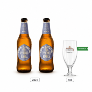 Peroni Bundle Birre Gran Riserva Bianca 2x33cl con Bicchiere Calice Omaggio - Scopri Subito