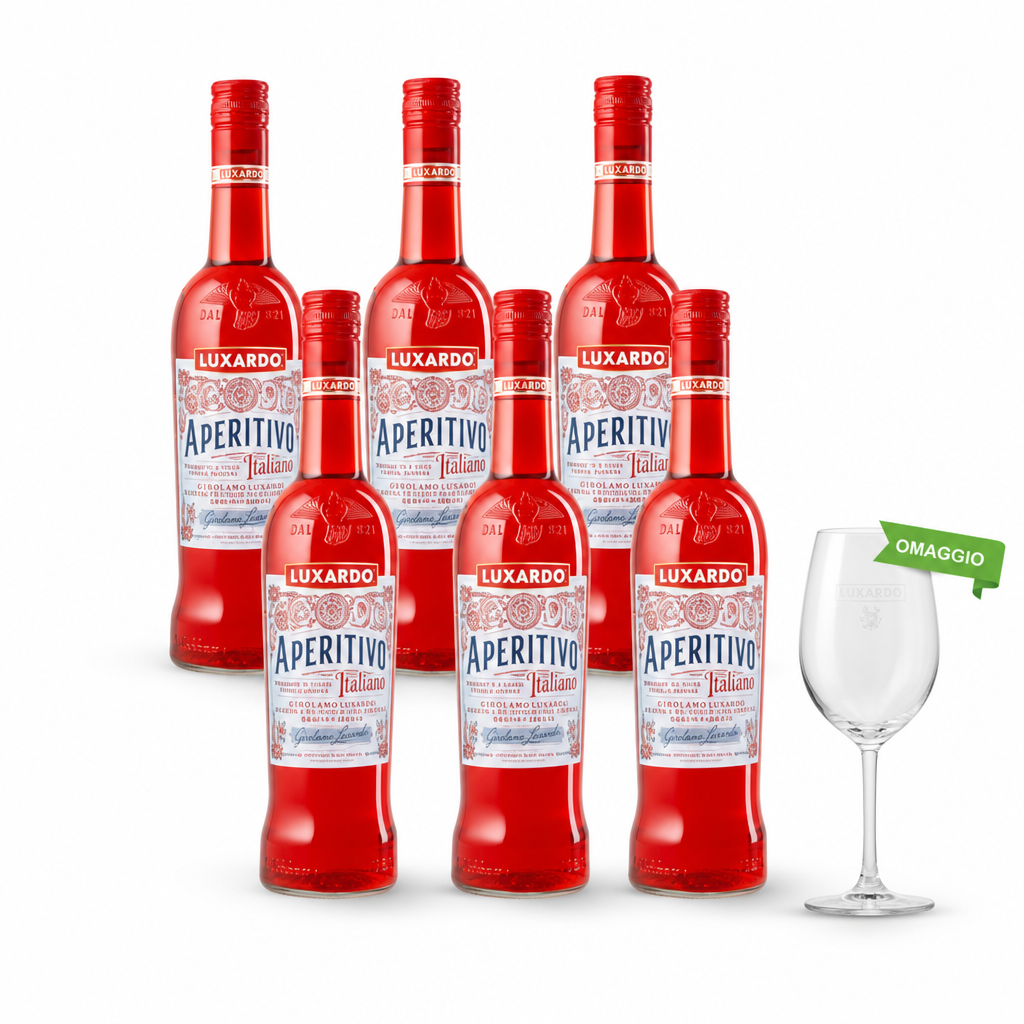 Luxardo Aperitivi Bundle 6 Litri con Bicchiere Calice Paris in Omaggio