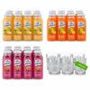 San Benedetto Soft Drink Bundle con Succoso Albicocca Banana, Ace Zero e Frutti Rossi con Bicchiere Omaggio