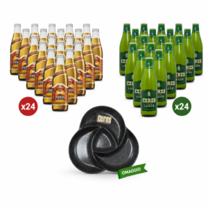 Ceres Bundle Birre Selezione Strong Ale e Premium Lager 33cl 48 Bottiglie con Vassoio Ceramica Omaggio