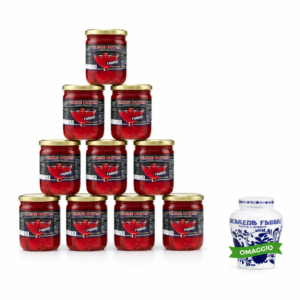 Fabbri Aperitivi Bundle Ciliegie Per Cocktails Maraschino 10x470g Con Vasetto Ceramica Omaggio