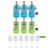 Dolce Vita Distillati Bundle Gin Dry Mediterraneo e Bergamotto 6 Bottiglie con Omaggio Set 6 Calici Aurum