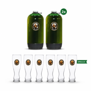 Franziskaner Birre Bundle 2 Fusti Bionda Lt 12 Pet Con Ombaggio Bicchiere Cl 30 X6