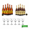 Leffe Pack Birre Ambrata e Bionda 6x75cl con Bicchiere Calice in Omaggio