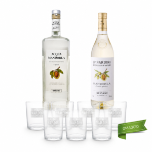 Nardini Liquori Mandorla Duo Acqua Di Mandorla 1 L E Mandorla 70 cl Con Omaggio Bicchieri Nardini Vdglass Bistro 36 X6