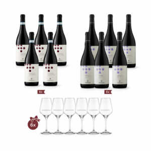 Mandrarossa Bundle Vini Cabernet S. Doc e Merlot Biologico Igt 2024 con 6 Calici Omaggio