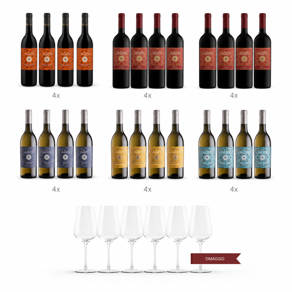 Feudo Arancio Selezione Vini 2024: Nero Avola, Syrah, Grillo, Chardonnay, Inzolia + Bicchieri Omaggio