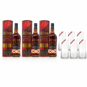 Zacapa Rum Centenario La Pasión 3 Bottiglie Astucciate Con Set 6 Bicchieri Highball Omaggio