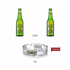 Forst Birre Bundle 2x24 Bottiglie 33cl Con Posacenere In Vetro Omaggio