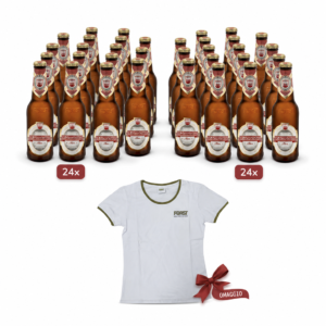 Forst Bundle Birre Felsenkeller 2x24 Bottiglie da 33cl con Maglietta Donna Forst 1857 Taglia M in Omaggio