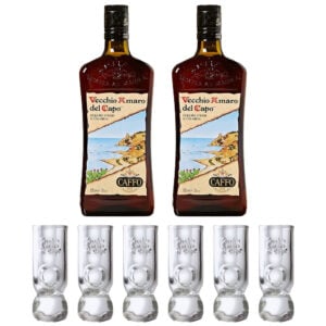 2 bt Amaro Vecchio del Capo lt + 6 Bicchieri Omaggio