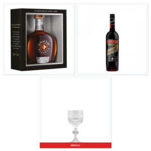 "Eleganza e Tradizione: Pacchetto di Liquori Zucca e Amaro Unicum con Bicchieri in Omaggio"