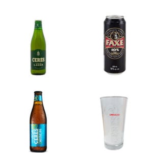 "Pacchetto Degustazione Birre: Ceres e Faxe con Bicchieri in Omaggio"