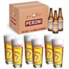 Pacchetto Birra peroni cruda + 6 bicchieri